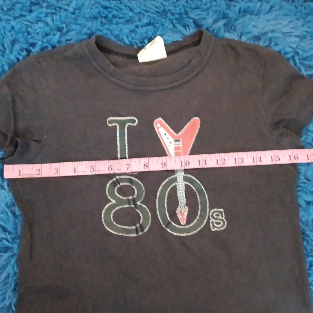Mighty Fine – I Love the 80s Rock Graphic Tee Black Retro Y2K~Medium (Juniors) - Picture 6 of 11